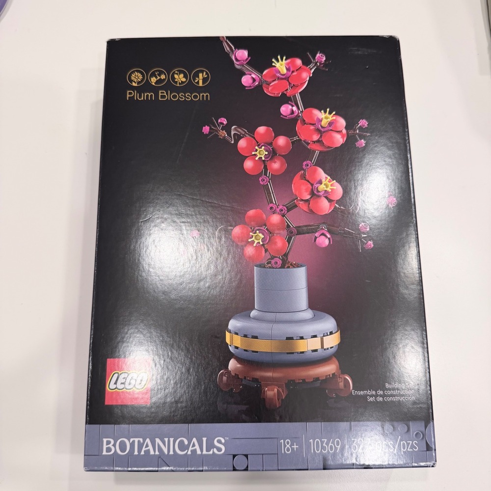 LEGO Botanicals Plum Blossom 10369 Building Set Icons Adult Decor 327 Pcs New